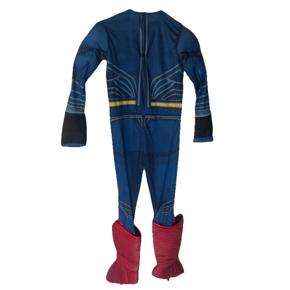Ruby's Superman Costume Boys Size Medium‎ Blue Muscle Jumpsuit -No Cape